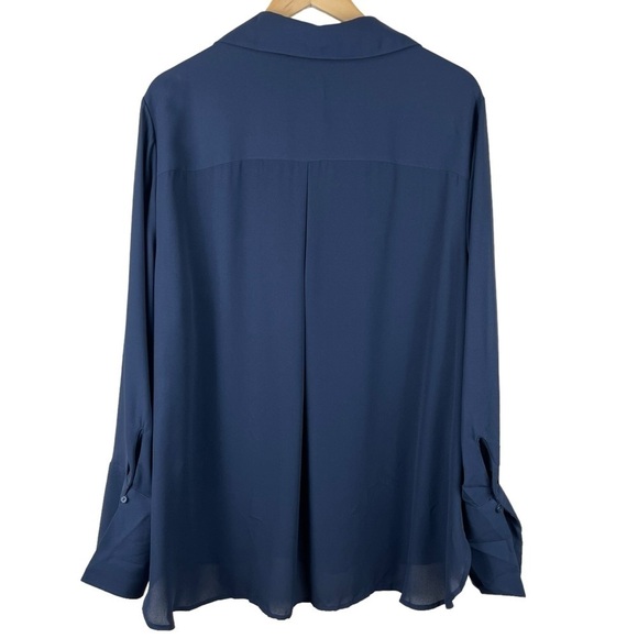 NWT The Limited Navy Blue Career Blouse Size 2X - Picture 2 of 9